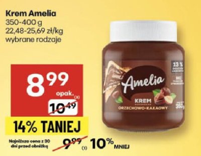 Krem Amelia Orzechowo-Kakaowy promocja w Delikatesy Centrum