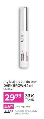 Stylizujący żel do brwi DARK BROWN NM0445 promocja w NEONAIL & NEO MAKE UP