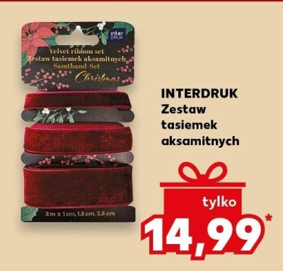 INTERDRUK Zestaw tasiemek aksamitnych promocja w Kaufland