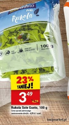 Rukola Sole Gusto promocja w Twój Market