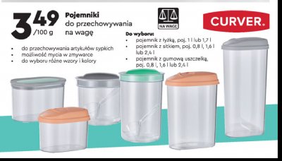 Pojemnik z gumow膮 uszczelk膮 2.4 l Curver promocja