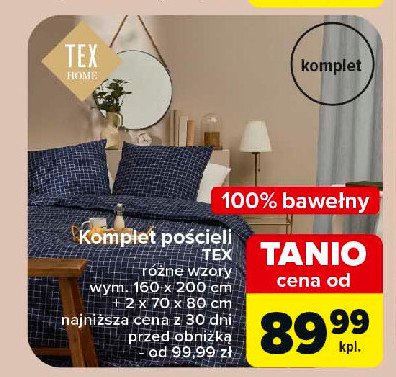 Komplet pościeli bawełnianej 160 x 200 cm + 2 x 70 x 80 cm Tex promocja