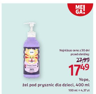 Żel pod prysznic żurawina i lawenda Yope promocja w Rossmann