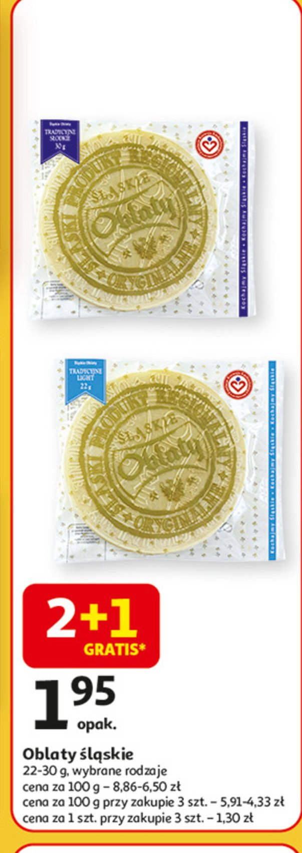 Oblaty śląskie light Śląskie oblaty promocja w Auchan