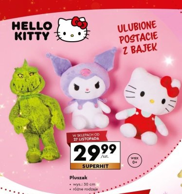 Pluszak 30 cm różne rodzaje promocja w Biedronka