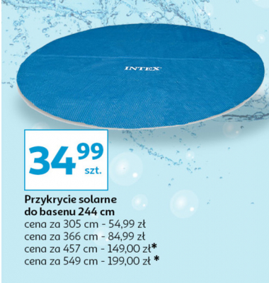 Pokrywa solarna 艣r. 549 cm Intex promocja