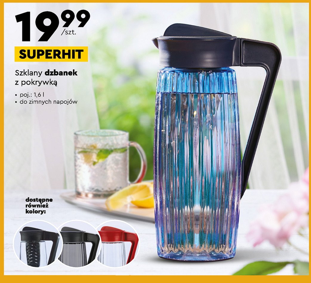 Dzbanek szklany poj. 1.6l promocja