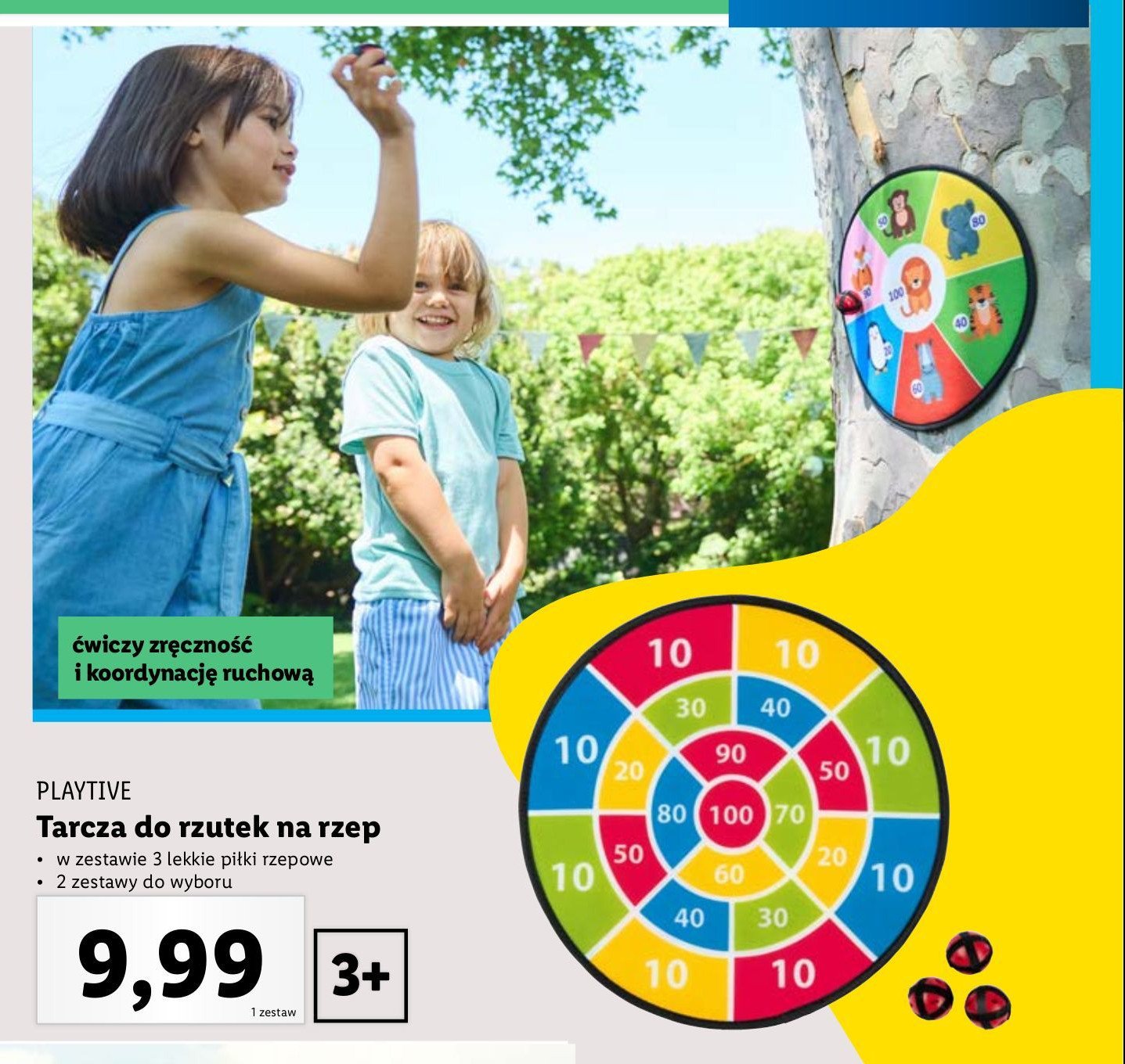 Tarcza z piłeczkami na rzep Playtive junior promocja