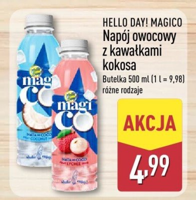 Napój owocowy z kawałkami kokosa promocja w Aldi