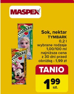 Sok multiwitamina Tymbark kartonik promocja