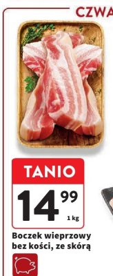 Boczek wieprzowy bez kości, ze skórą promocja w Intermarche