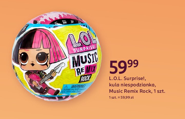 Kula niespodzianka music remix rock LOL SURPRISE promocja w Rossmann