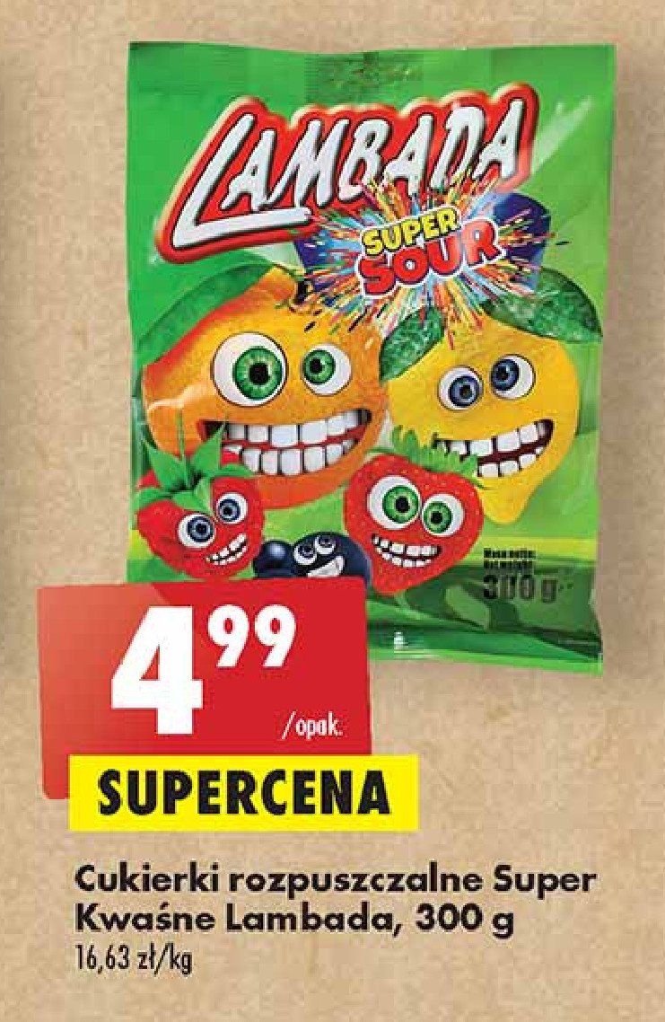 Cukierki rozpuszczalne super sour LAMBADA promocja