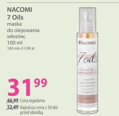 Maska NACOMI 7 Oils do olejowania włosów promocja w Hebe