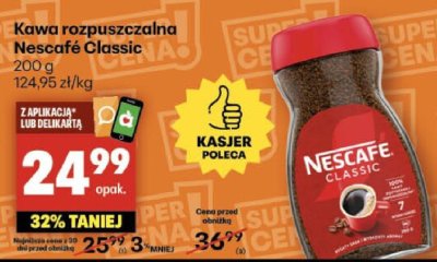 Kawa rozpuszczalna Nescafé Classic 200 g promocja w Delikatesy Centrum