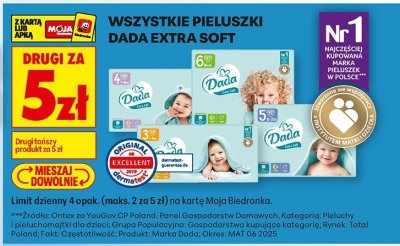 Pieluszki Dada Extra Soft promocja w Biedronka