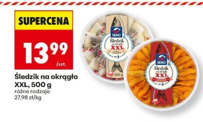 Śledź na okrągło XXL różne rodzaje promocja w Biedronka