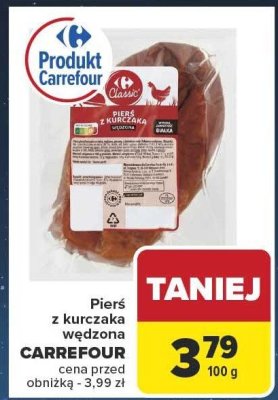 Pieś z kurczaka wędzona CARREFOUR promocja w Carrefour Market