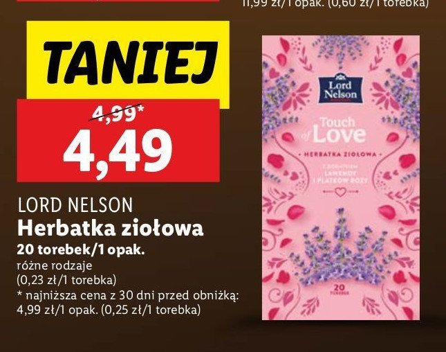 Herbata touch of love Lord nelson promocja