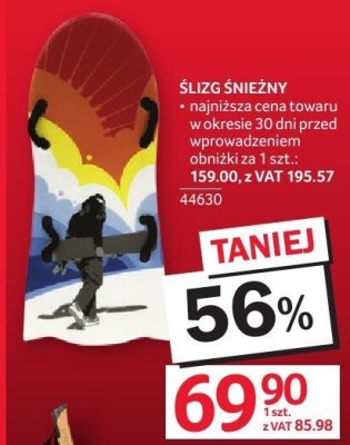 Ślizg śnieżny promocja w Selgros