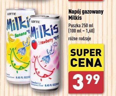 Napój strawberry Milkis promocja