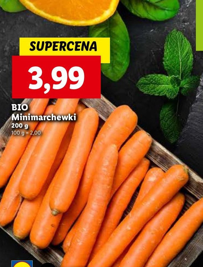 Marchew mini bio promocja w Lidl