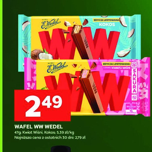 Baton kwiat wiśni E. wedel ww promocja