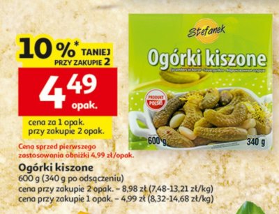 Ogórki kiszone Stefanek promocja w Auchan