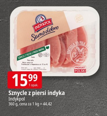 Sznycle z piersi indyka Indykpol promocja w Leclerc
