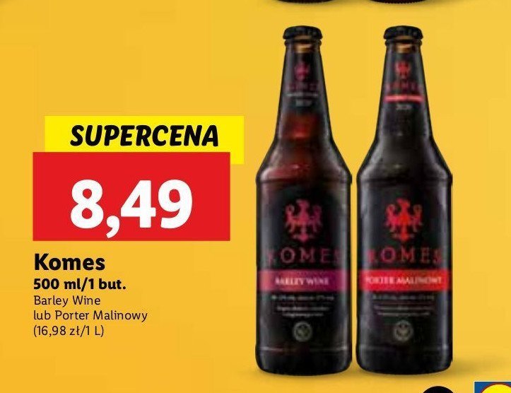 Piwo Komes porter malinowy promocja