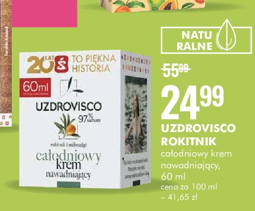 Krem nawadniający całodniowy rokitnik i mikroalgi Uzdrovisco promocja