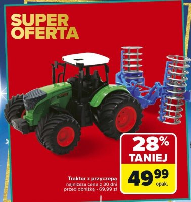 Traktor z przyczepą promocja w Carrefour