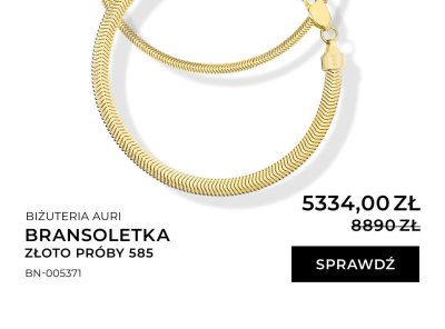 Bransoletka złoto próby 585 promocja w Briju