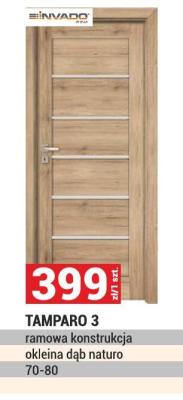 Drzwi TAMPARO 3 ramowa konstrukcja okleina dąb naturo 70-80 promocja w Merkury Market