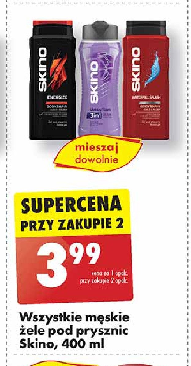 Żel pod prysznic energize Skino promocja