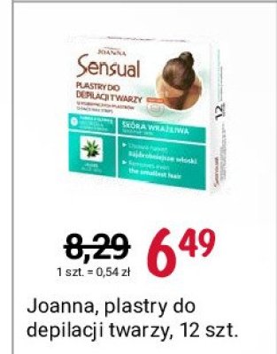 Plastry do depilacji ciała aloes skóra wrażliwa Joanna sensual promocja