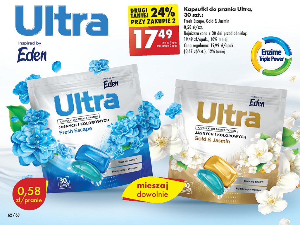 Kapsu艂ki do prania fresh escape Ultra promocja