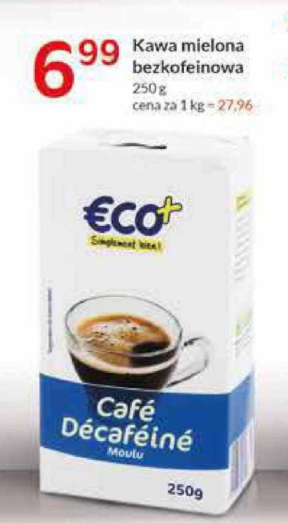 Kawa bezkofeinowa mielona Eco+ promocja