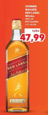 Whisky JOHNNIE WALKER RED LABEL 0,5 l promocja w Kaufland