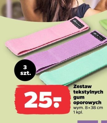 Zestaw tekstylnych gum oporowych 3 szt. promocja w Netto