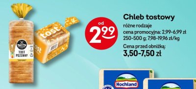 Chleb tostowy różne rodzaje promocja w Żabka