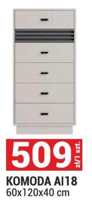 Komoda AI18 60x120x40 cm promocja w Merkury Market