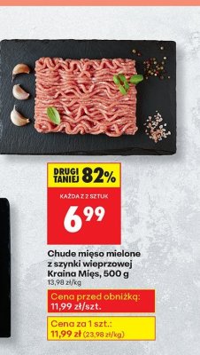 Chude mięso mielone z szynki wieprzowej Kraina Mięs promocja w Biedronka