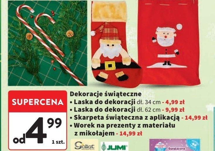 Skarpeta świąteczna na prezenty Jumi promocja