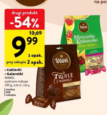 Cukierki Wawel Trufle z Wawelu wybrane rodzaje promocja w Intermarche