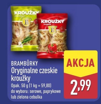 Kroążki Brambórky Oryginalne czeskie kroużky serowe promocja w Aldi