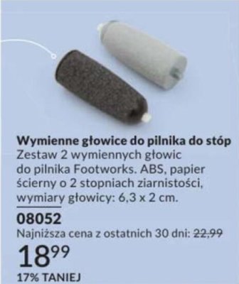 Wymienne główice do pilnika do stóp Footworks promocja w AVON