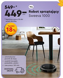 Robot sprzątający sweeva 1000 Tcl promocja w Biedronka