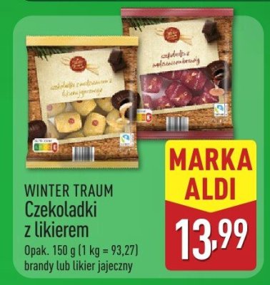 Czekoladki WINTER TRAUM Czekoladki z likierem promocja w Aldi