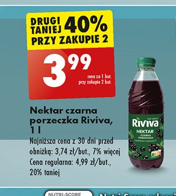 Nektar czarna porzeczka Riviva promocja